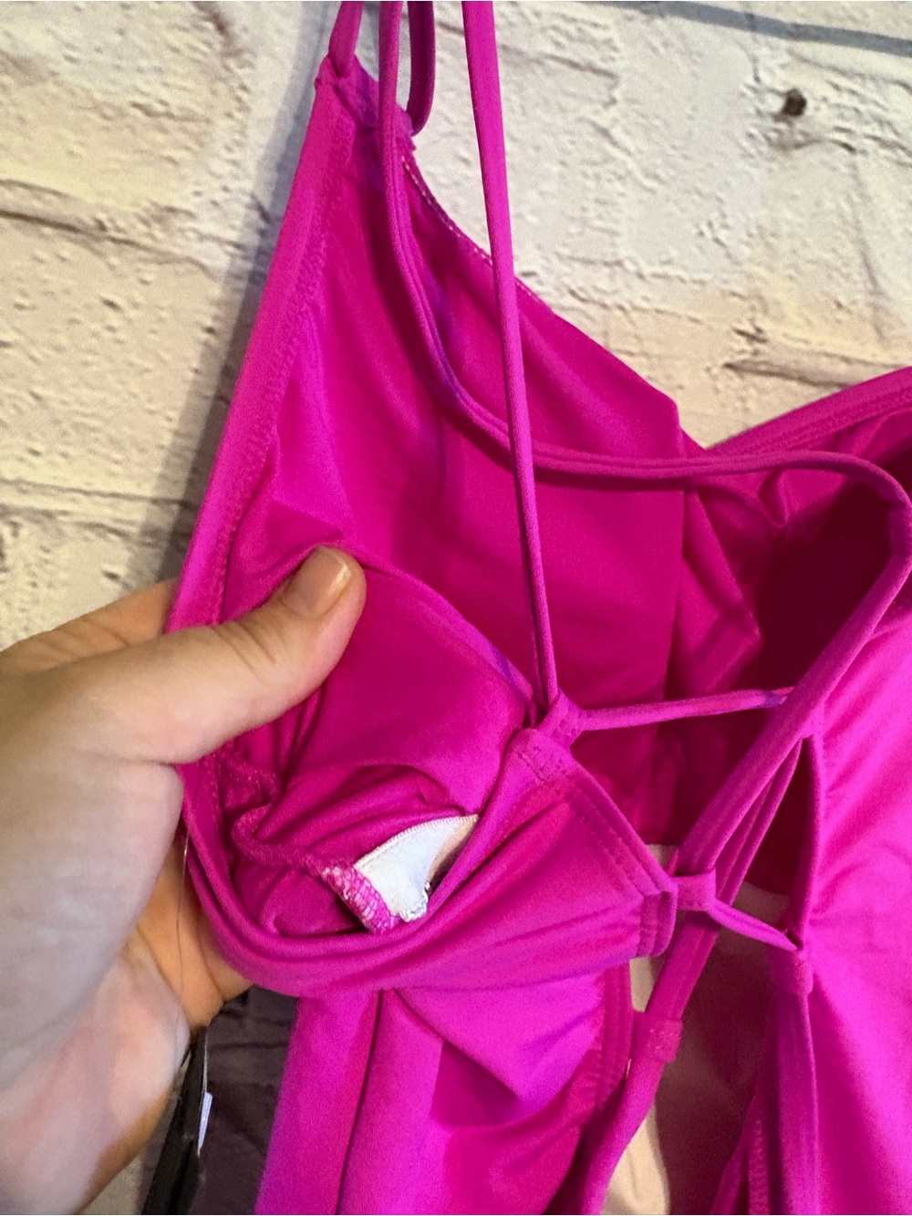 La Blanca Island Goddess One-Shoulder Hot Pink One-Piece Swimsuit - Picture 10 of 15